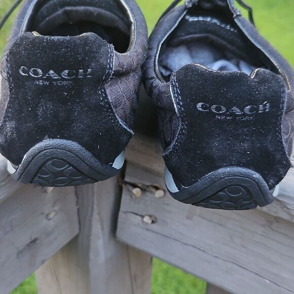 Coach Remonna Sneakers Black Signature Jacquard Size 8 - Picture 5 of 6